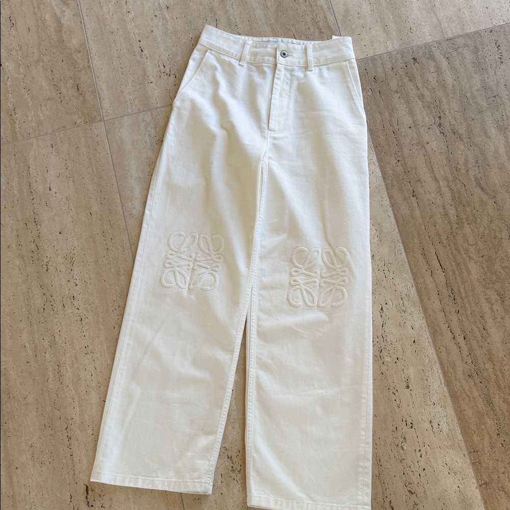 Loewe white Embroidered Trousers